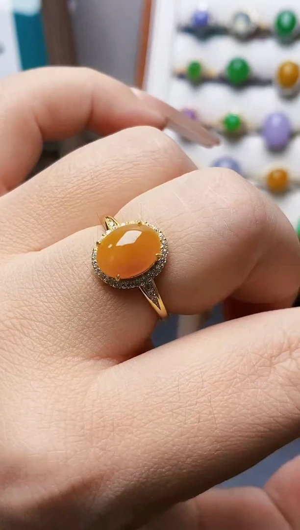 银S925镶嵌戒指翡翠1038