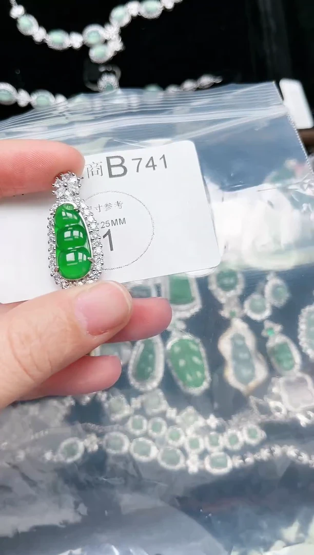 【闪购商品】翡翠颈饰未镶嵌741赠皮绳