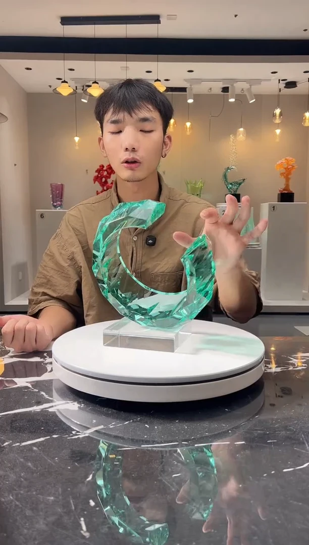 摆件巴比特美学 光影之环 湖水绿c型