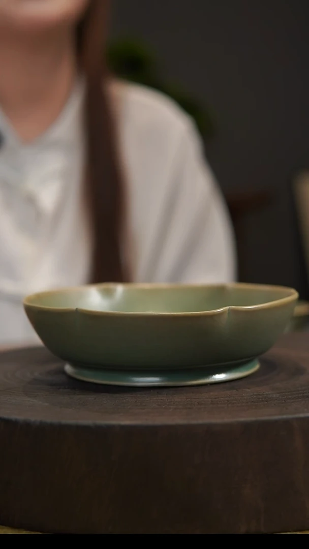 杯子葵口洗 汝州原产地  原矿老釉
