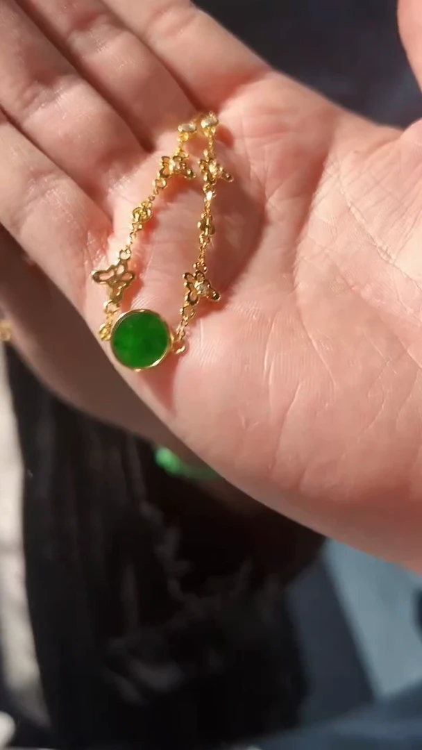 【闪购商品】翡翠手链未镶嵌缅料A货/支持复检/一件
