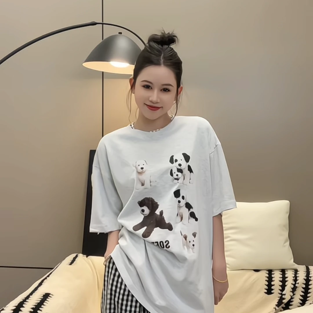 夏季新款韩版小众纯棉短袖T恤休闲宽松ins夏季潮流时尚百搭