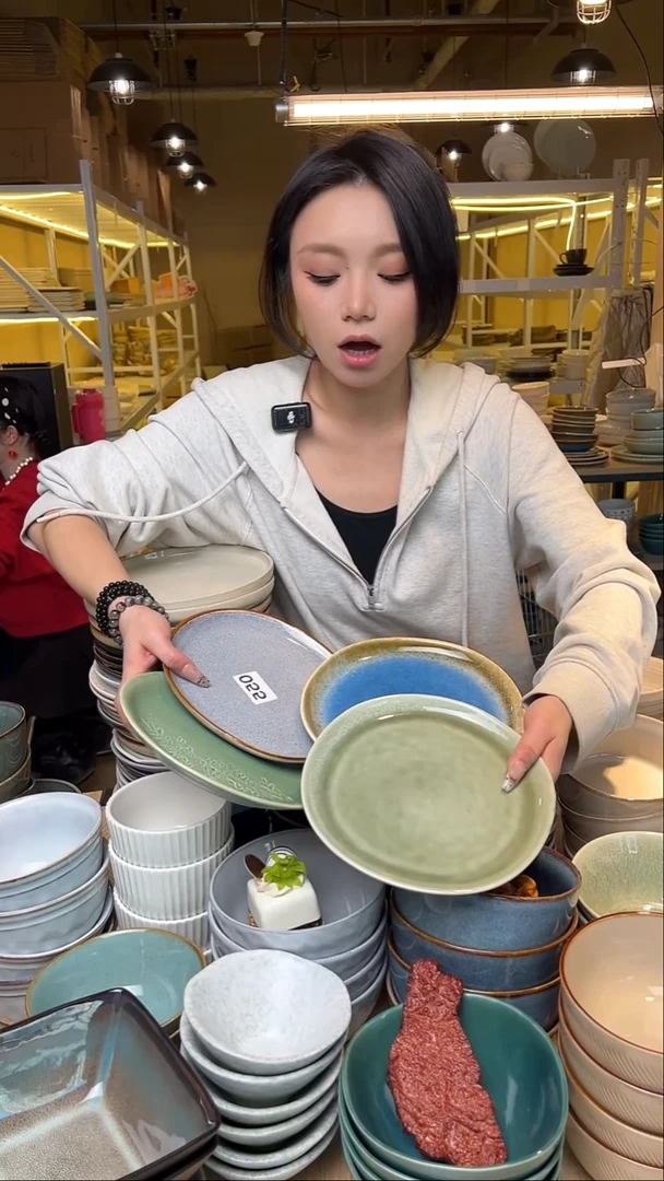 瓷29【瑕疵】外贸尾货窑变釉下彩