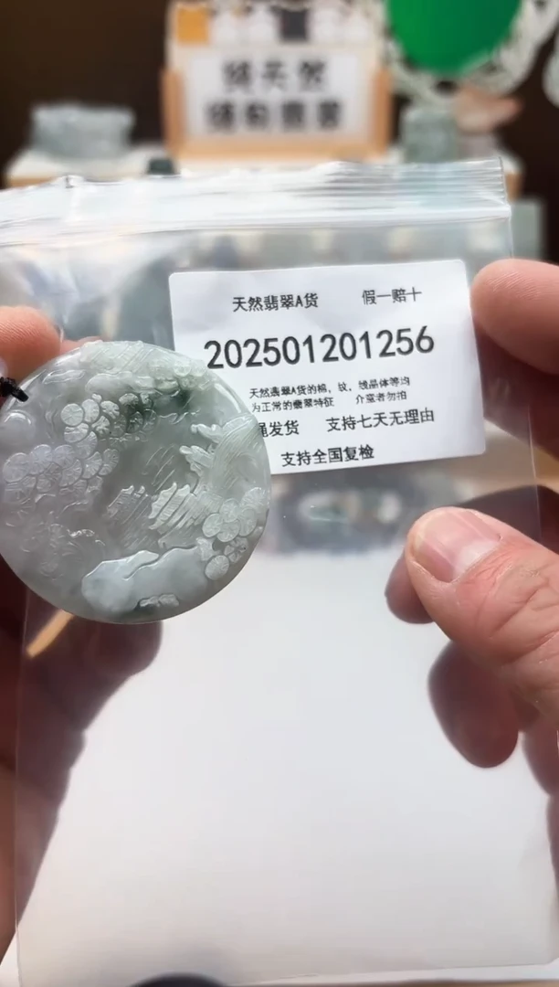颈饰未镶嵌翡翠天然翡翠A货1220