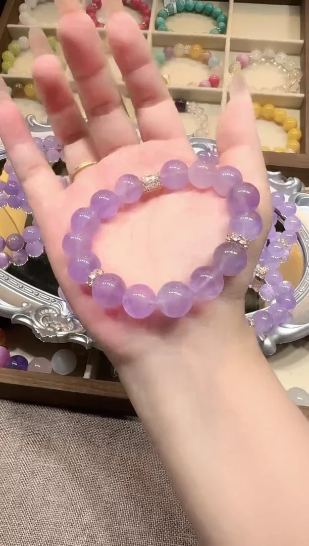 水晶手链未镶嵌紫水+锆石