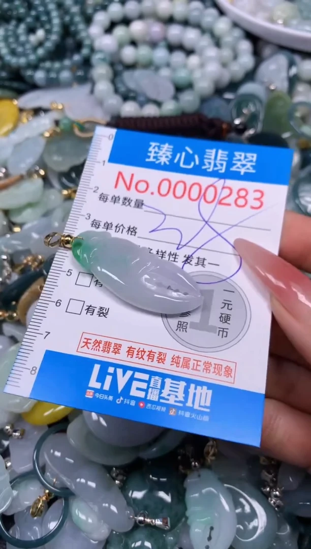 【闪购商品】翡翠颈饰未镶嵌含绳000283