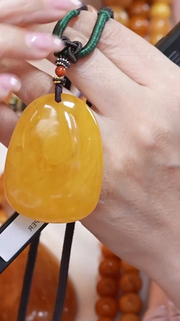 蜜蜡颈饰未镶嵌4193天然蜜蜡珠宝奇石云端妖孽全部保真