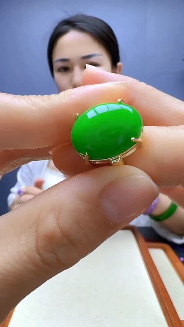 翡翠14K金镶嵌颈饰丹丹diy颈饰戒指