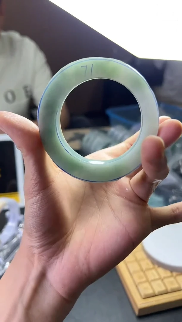 定制翡翠手镯未镶嵌SZ01DZS  不退换52-55