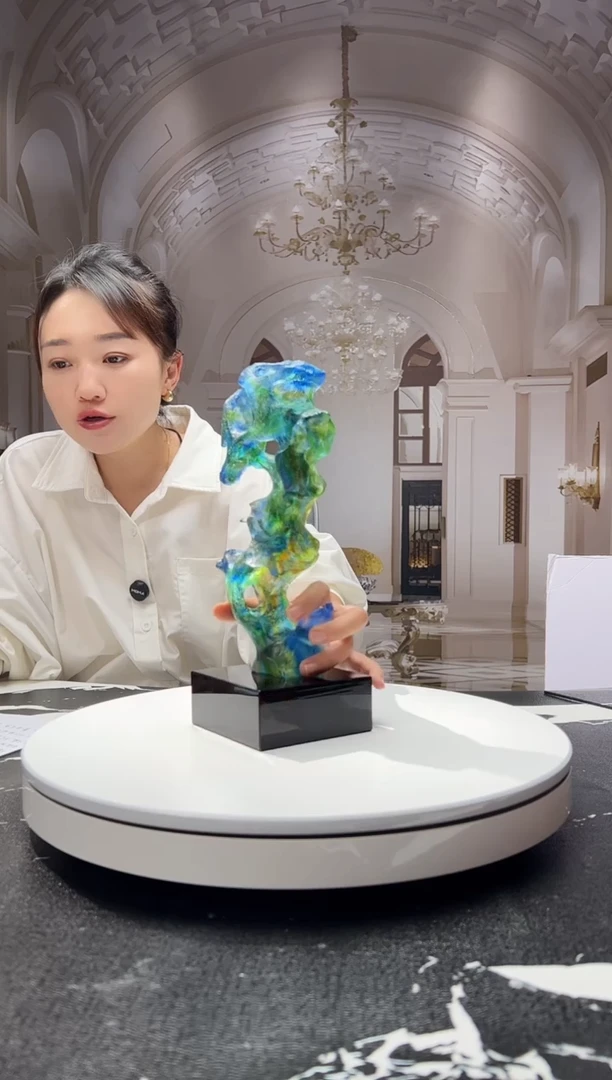 茶宠蓝绿琥小号太湖石