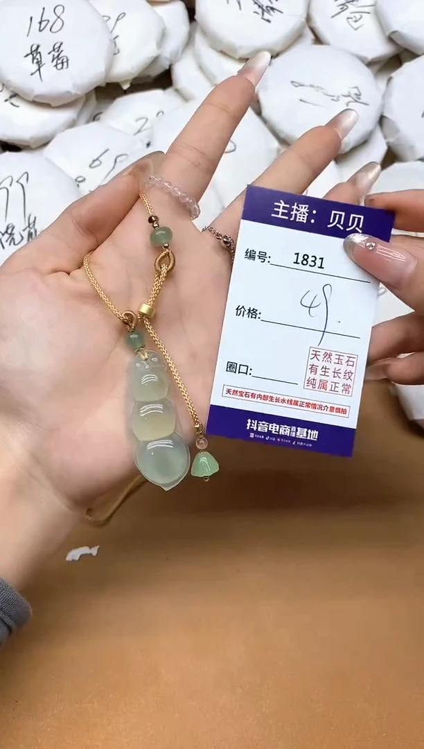 未镶嵌岫玉吊坠(赠链)1831四季豆