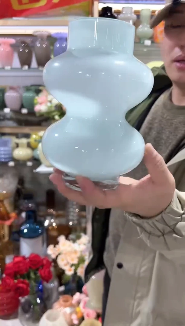 【闪购商品】无铅玻璃葫芦花瓶微瑕介意勿拍