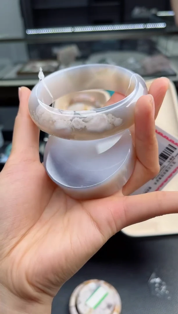 石英质玉手镯未镶嵌61圈口（赠送镯心）1303