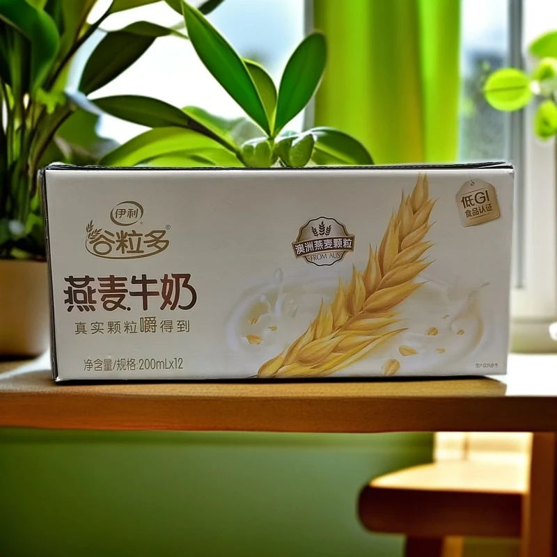 8月伊利谷粒多颗粒燕麦牛奶200ml*12营养早餐奶