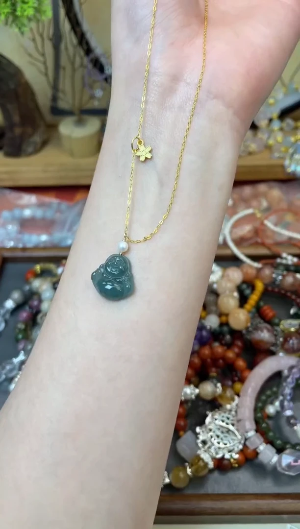 【闪购商品】翡翠项链银S925镶嵌252项链