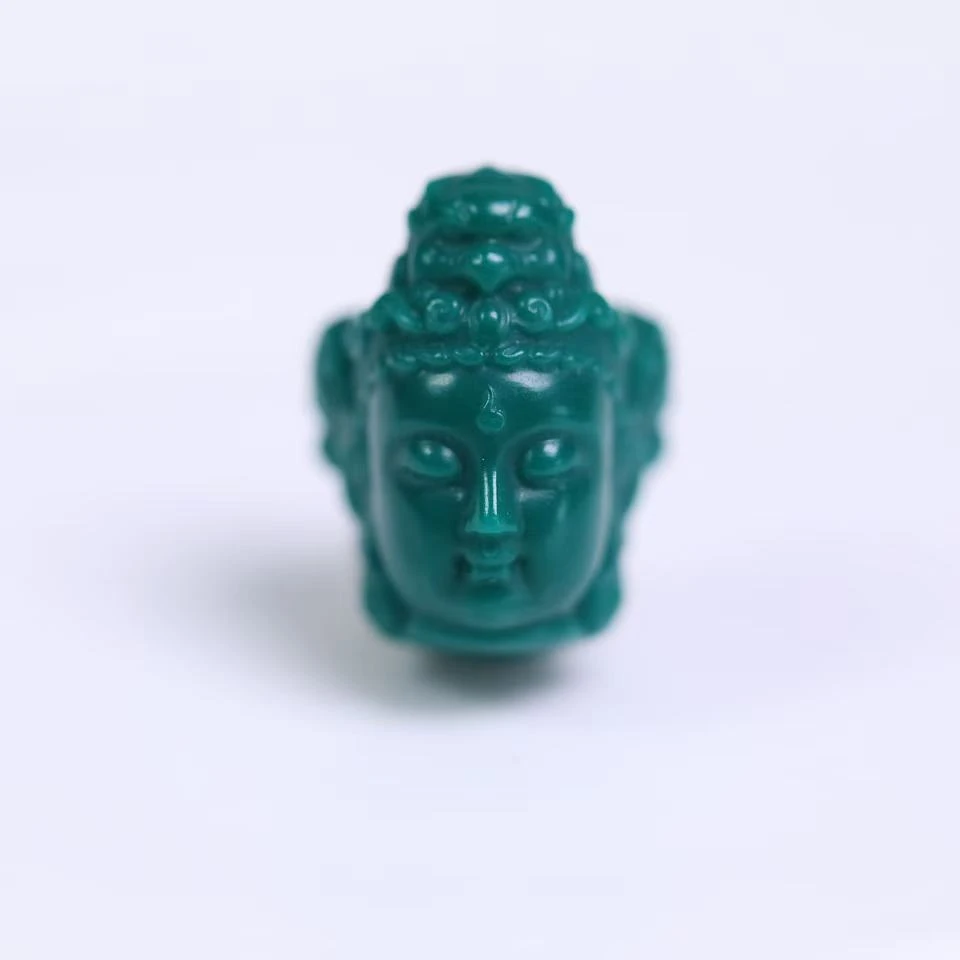 【直播福利】老油绿圆雕观音头，科技松平替松