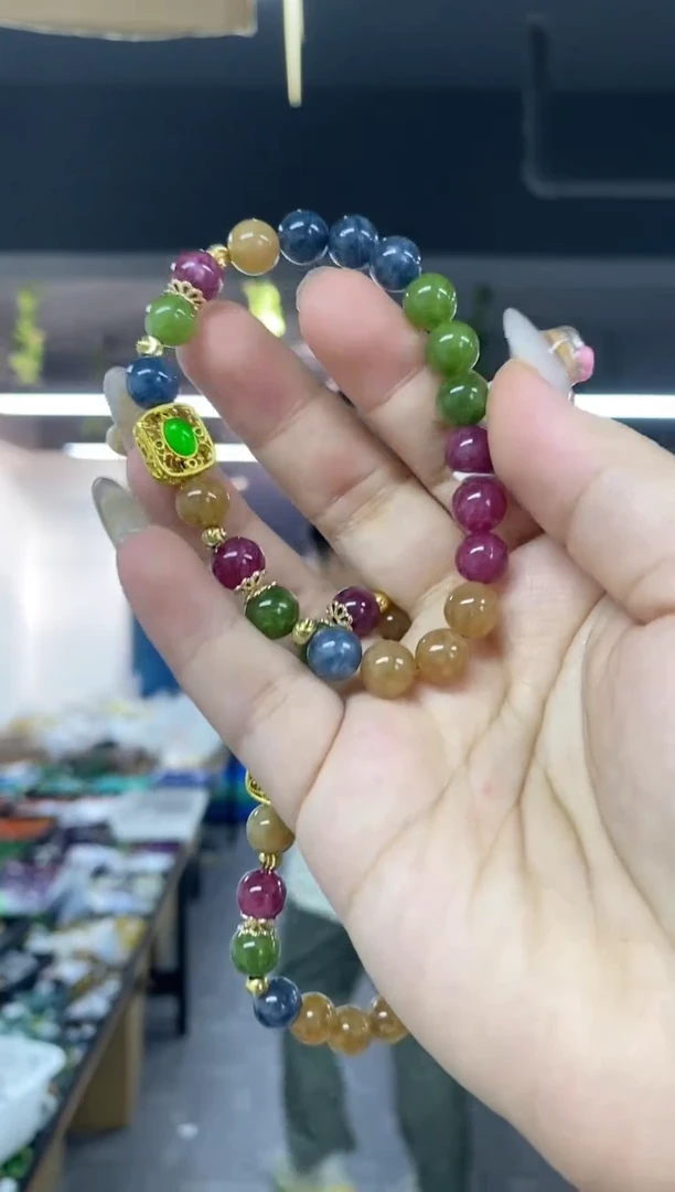 未镶嵌手链碧玺多样性发其一颜色微差