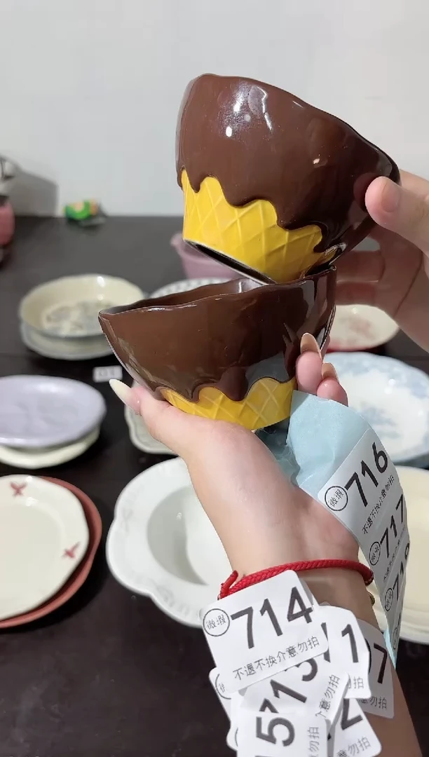 陶直播微瑕黑巧米饭碗*2