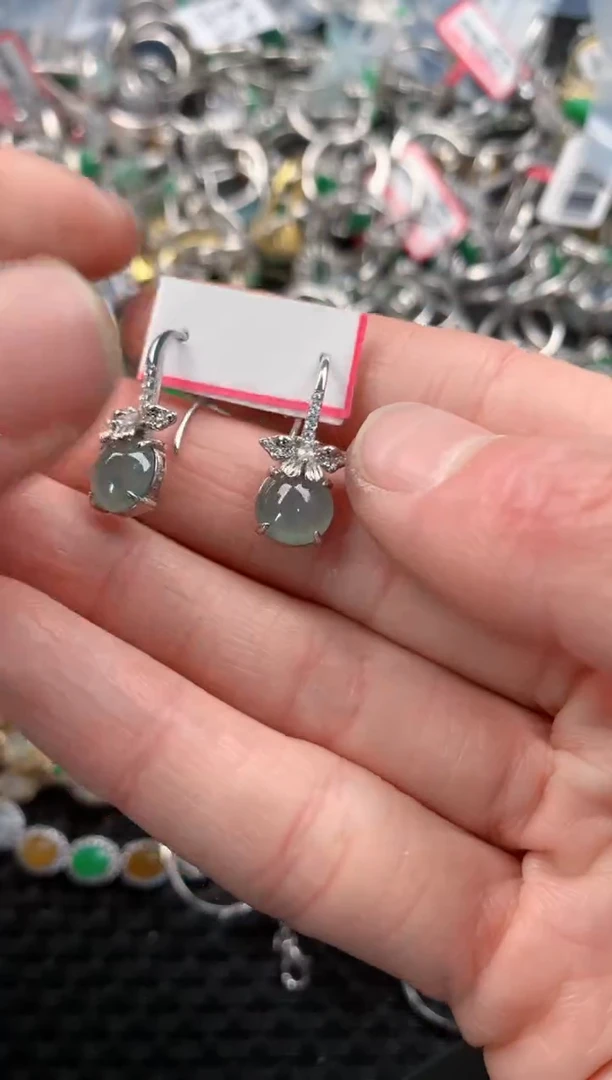 银S925镶嵌戒指翡翠777    5