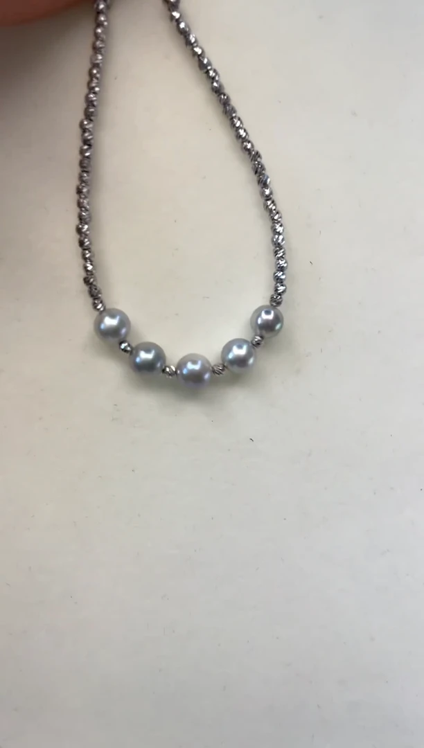 银S925镶嵌手绳海水珍珠