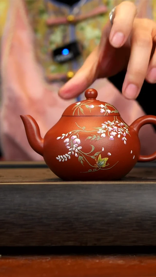 【闪购商品】紫砂茶壶矮梨 紫藤花