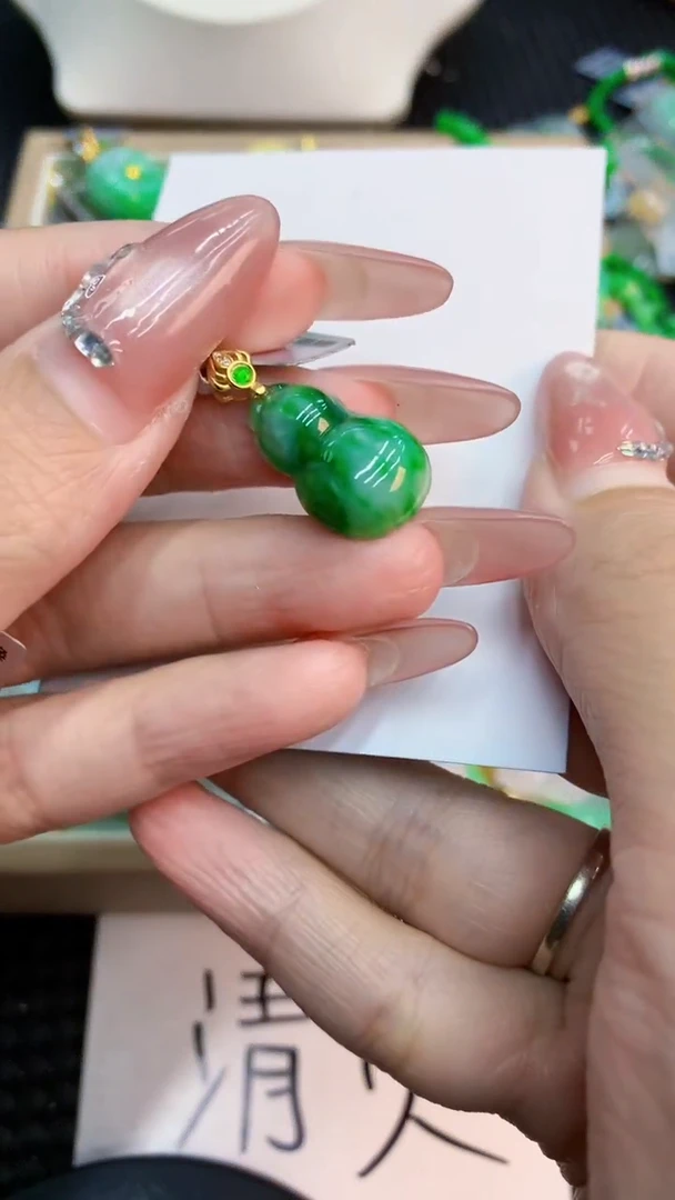 翡翠银S925镶嵌吊坠(不含链)1