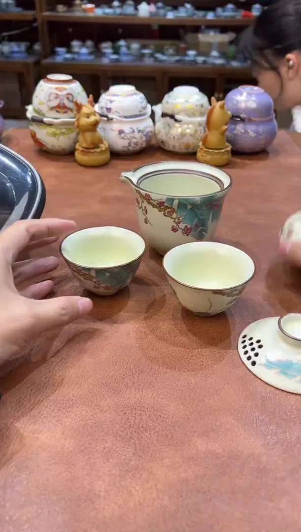 真的很便宜会开片的旅行茶具