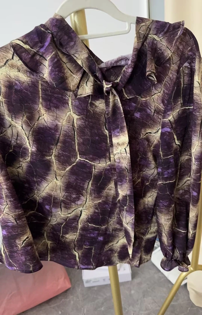 【JZ】翠绕珠围碎花减龄显瘦衬衫女时尚透气上衣女