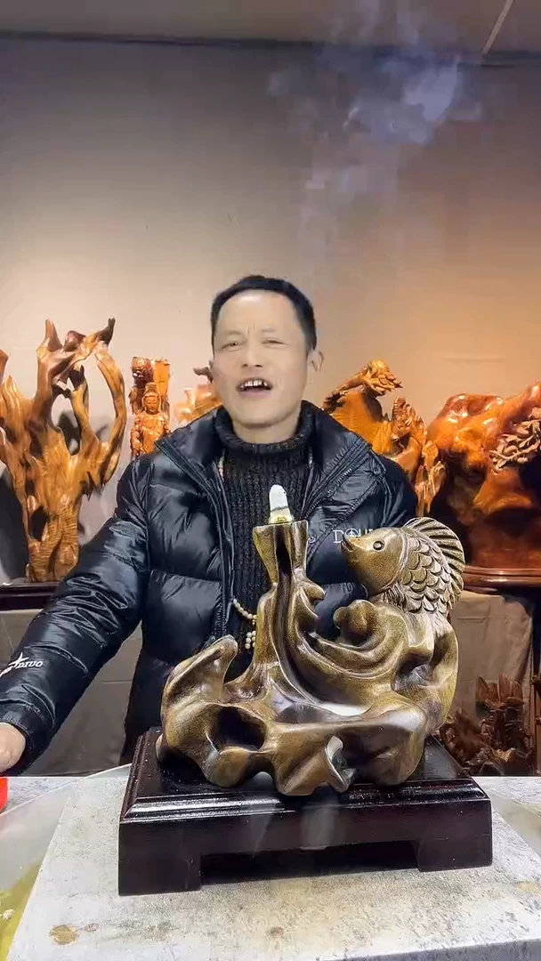 金丝楠精**国小叶桢楠随行摆件67