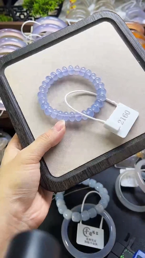 手镯玛瑙/玉髓未镶嵌醉**尘天然土耳其蓝