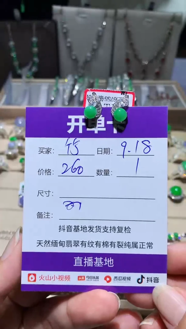 未镶嵌翡翠耳饰✨****✨竹子国的君