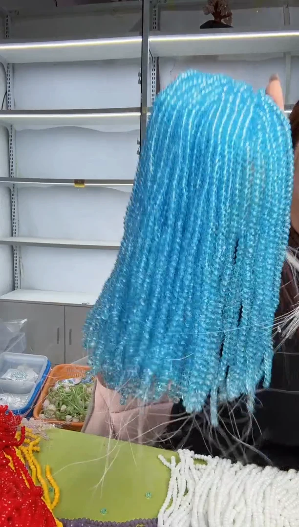 玻璃3115卡2水晶扁珠10条透色蓝色