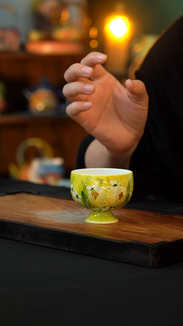 杯手绘心瓷陶瓷浮力