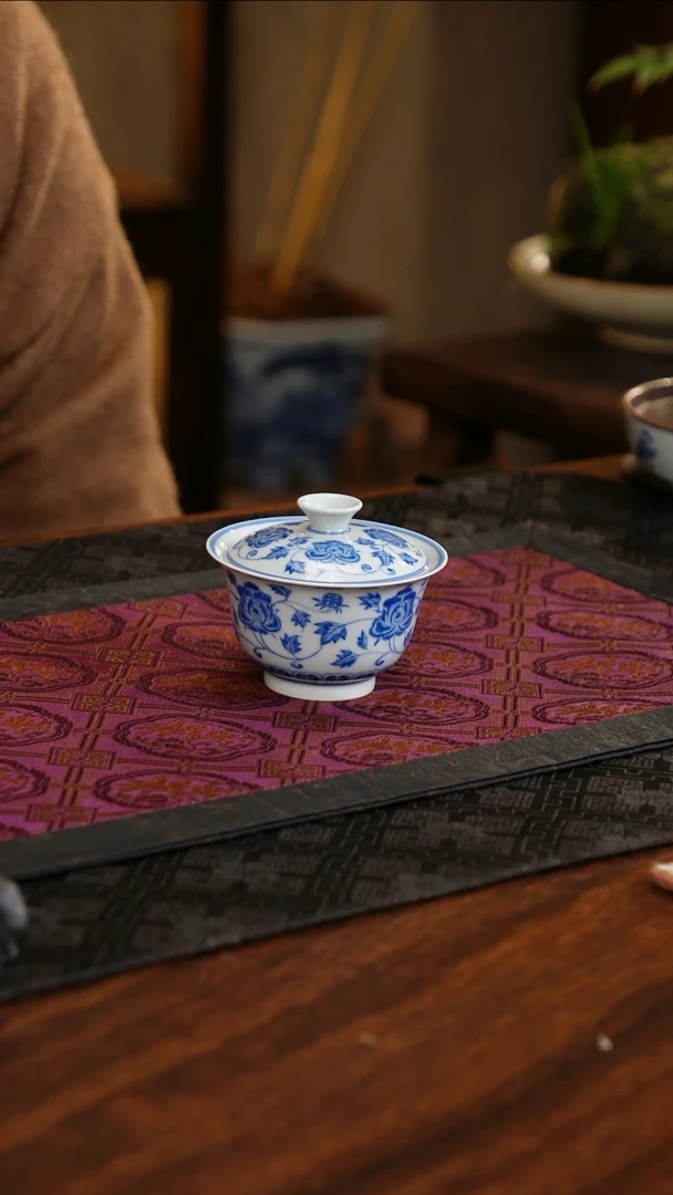 【闪购商品】杯子花卉牡丹小盖碗