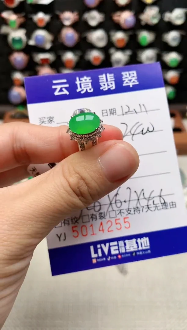 未镶嵌戒指翡翠4255