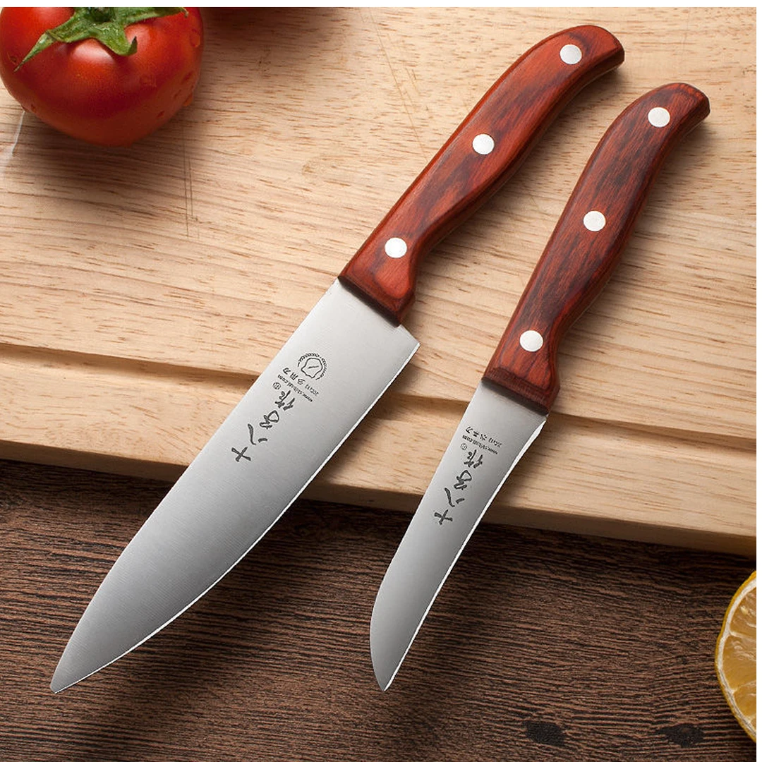 十八子作高档水果刀木手柄削皮刀切西瓜女士家用锋利切水果正品