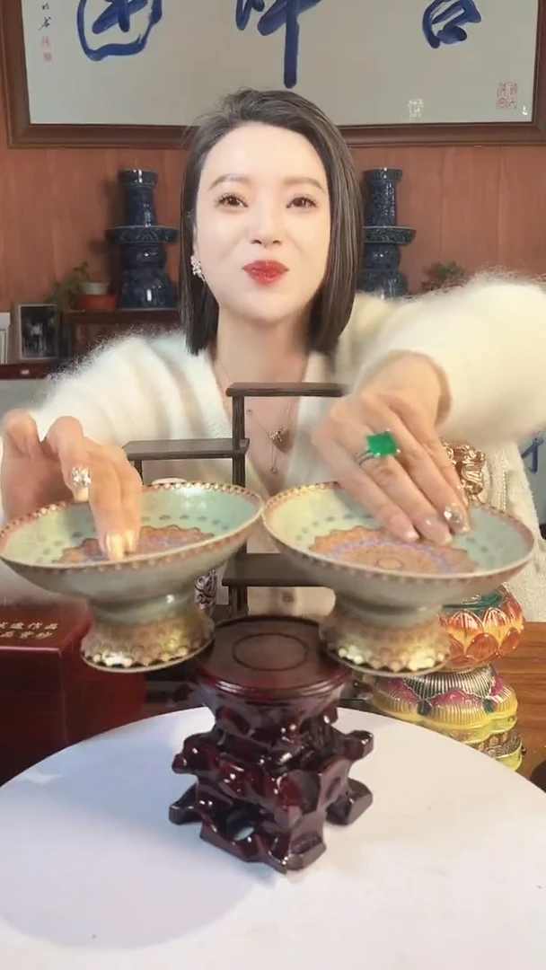 摆件陶景德镇陶瓷青花摆件10