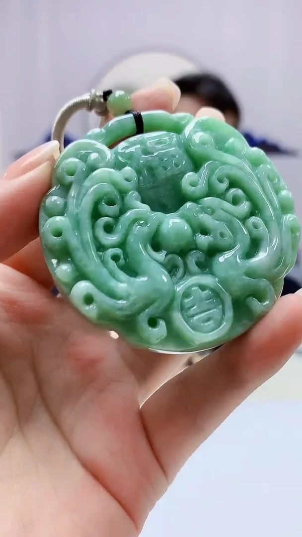 定制翡翠未镶嵌5060ms-毛货1龙凤