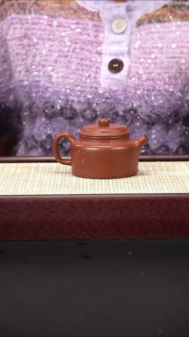 茶壶紫砂红降坡 德钟