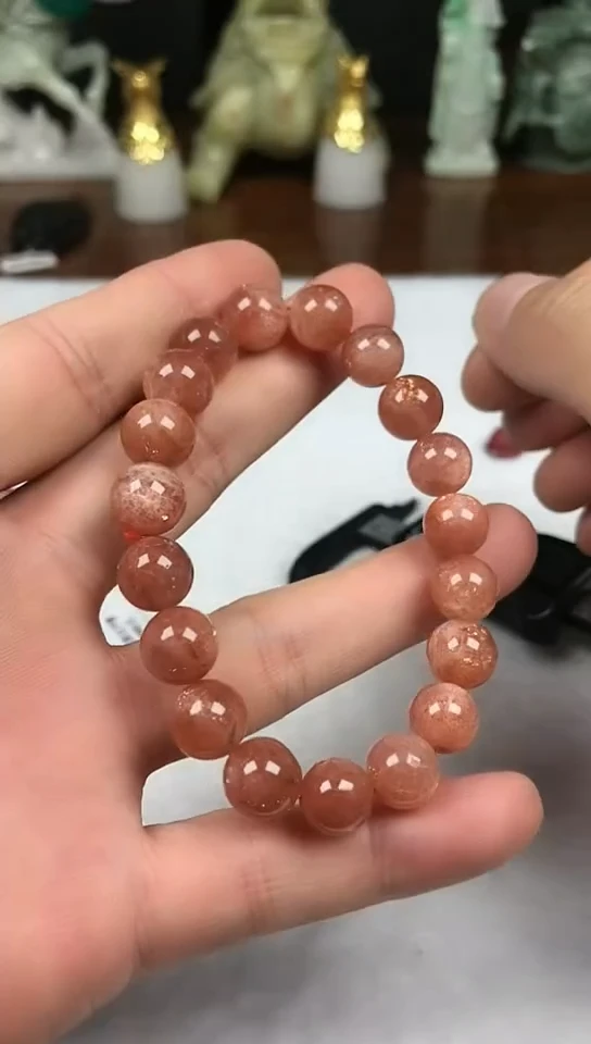 未镶嵌手链水晶太阳石手串10+
