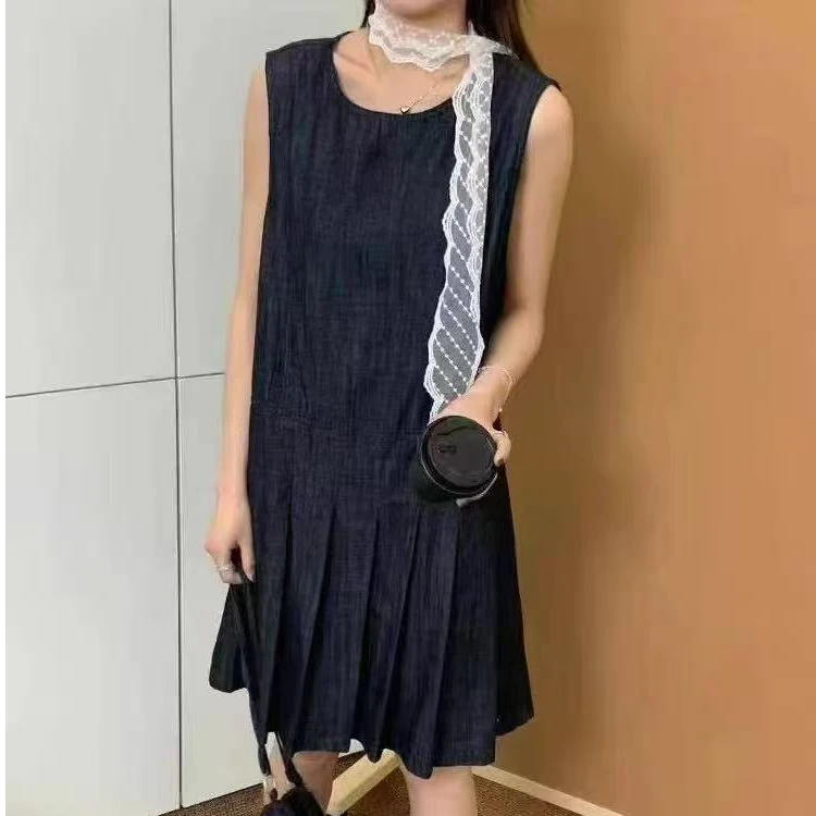 5036 U 韩版女新款夏款时尚洋气百搭休闲纯色连衣裙