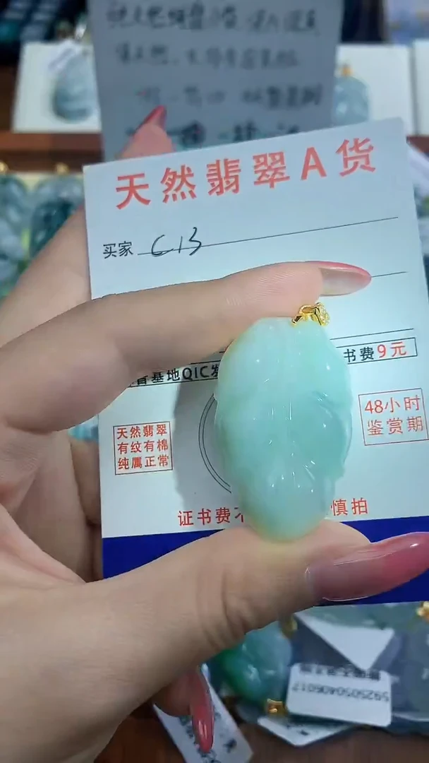 颈饰未镶嵌翡翠天然A货翡翠挂件