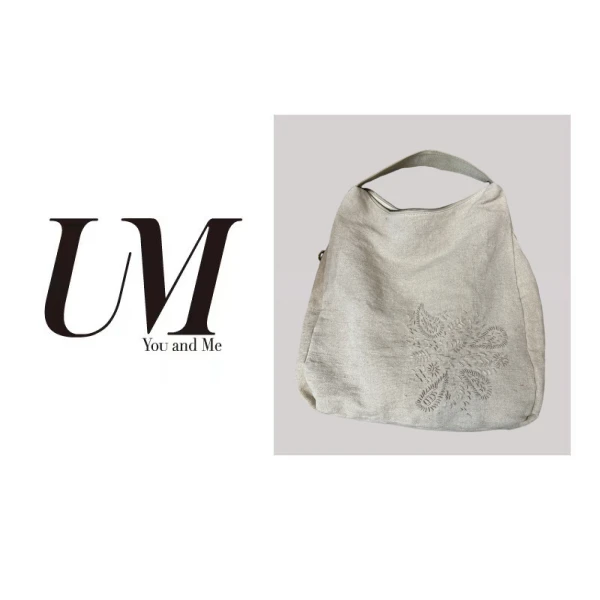 【U.M】大容量麻布包单肩包
