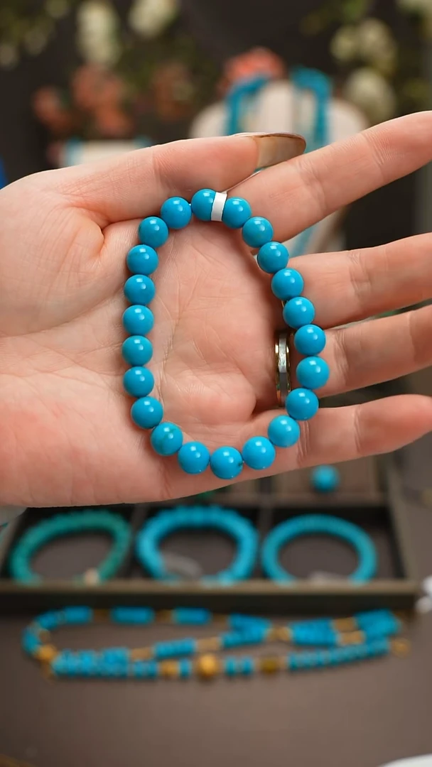 未镶嵌绿松石手串B0194