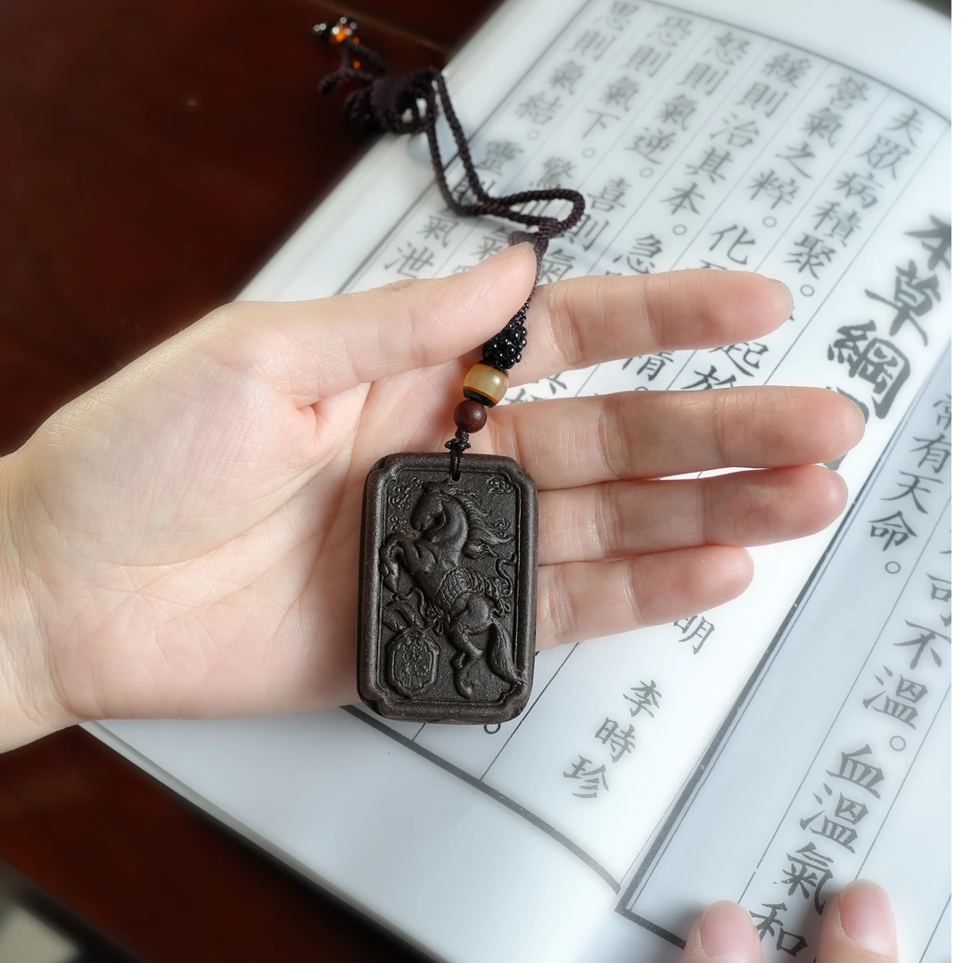 一图非遗合香 青目 马到成功 泥塑合香香牌泥塑