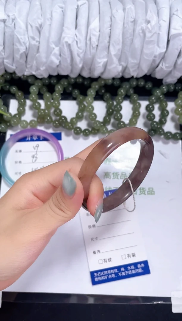 未镶嵌金丝玉石英质玉060 紫罗兰 56-57