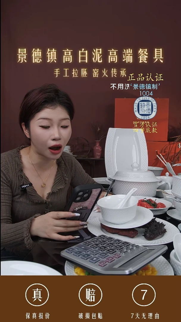 陶景德镇高白泥高端餐具