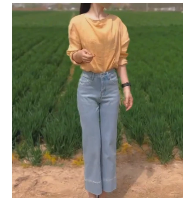 2025春季新款时尚女装网红潮流气质洋气打底衫牛仔裤乖AIX