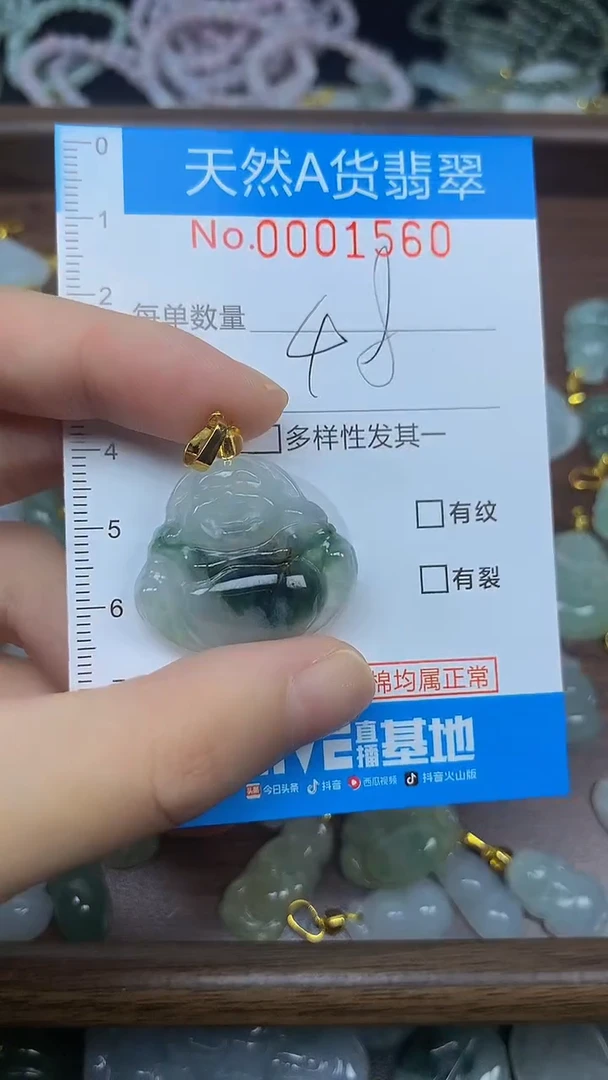颈饰未镶嵌翡翠净货挂件-1560