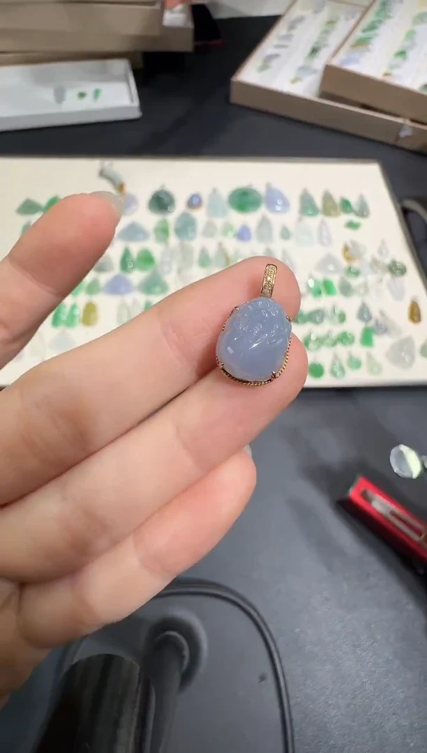 颈饰18K金镶嵌翡翠X1215-1501-494